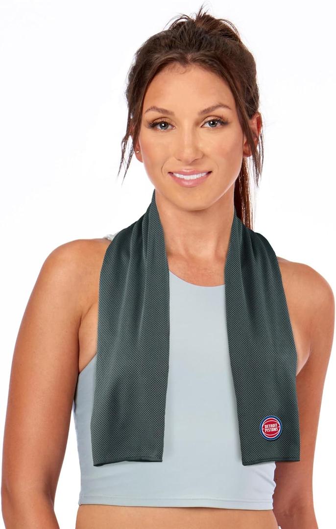 Northwest NBA Detroit Pistons Cooling Towel, 12" x 40", Charcoal