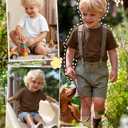 Custoneei 2 Pack Toddler Boys Short Sleeve Shirts, 2-Color, 18-24 Months