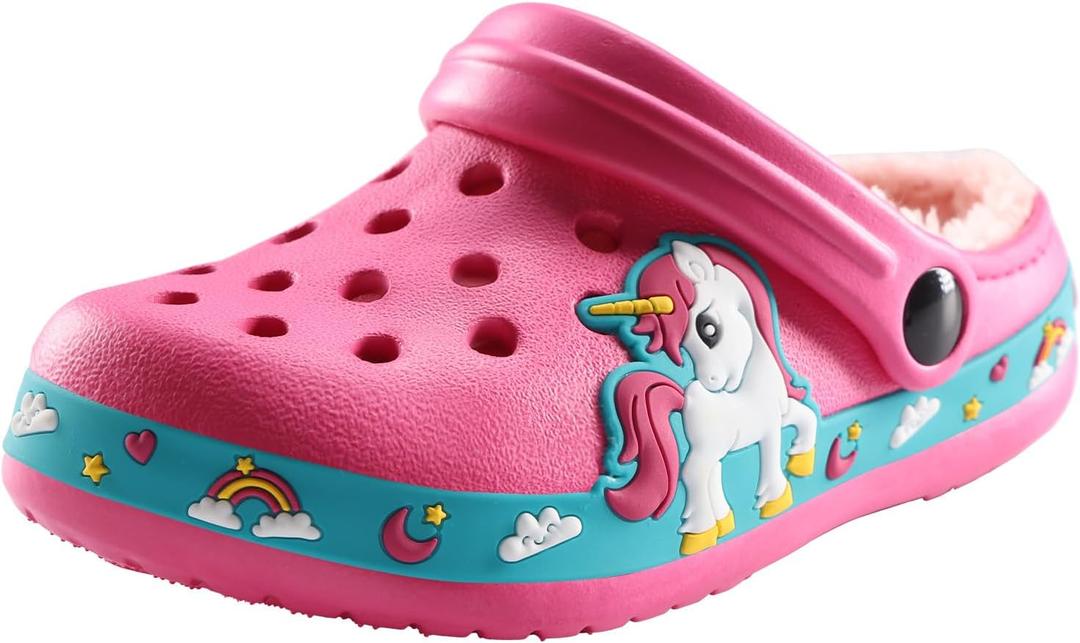 Kids Clogs for Boys Girls Lightweight Slip-On Sandals Water Shoes Beach Pool Slippers for Toddler/Little Kid (Pink)