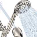 JDO Shower Head with Handheld, High Pressure Handheld Shower Head 9 Settings, Detachable Shower Head Set with Stainless Steel Hose and Shower Bracket (Brushed Nickel)