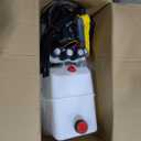 HOLDWELL 6 Quart 12V Dual-Double Power-Up Power-Down Acting Hydraulic Pump 2.0 GPM Hand Held endant with 15-foot Removal Cord and Start Solenoid