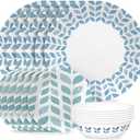 Corelle Global Collection Vitrelle 18-Piece Dinnerware Set Triple Layer Recycled Glass, Lightweight Eco-Friendly Round Plates and Bowls Set, Northern Pines