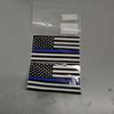 2pcs Reflective US Flag Stickers, Thin Blue Line American Flag Decal Car Laptop Bumer Sticker 5"x3" Vinyl, Support USA Police and Law Enforcement Officers