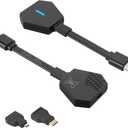 Syncdeck Wireless HDMI Transmitter and Receiver 4K@30Hz(165Ft) 5G Wireless HDMI Adapter Kit for PC, Laptop,TV Box, to TV, Monitor, Projector Black