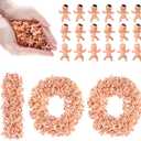 100 PCS Mini Plastic Babies for Baby Shower Games, 1 Inch Babies Bulk for King Cake & Ice Cube, Tiny Baby Figurines for My Water Broke Game