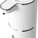 Rechargeable Foaming Soap Dispenser Touch-Free Hand Waterproof Automatic with USB-c Fast Charging 4 Settings White
