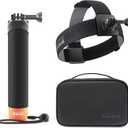 GoPro Adventure Kit 3.0 (Head Strap 2.0 + Clip, The Handler (Floating Hand Grip), and Compact Case) - Official GoPro Accessory