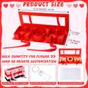 Weekgrat 4 Pack Mom Flower Gift Box with LED Light Mother's Day Fillable Floral Box Empty Mom Letter Shaped Flower Boxes for Arrangements Chocolate Rose Present Strawberry Packaging Box for Birthday