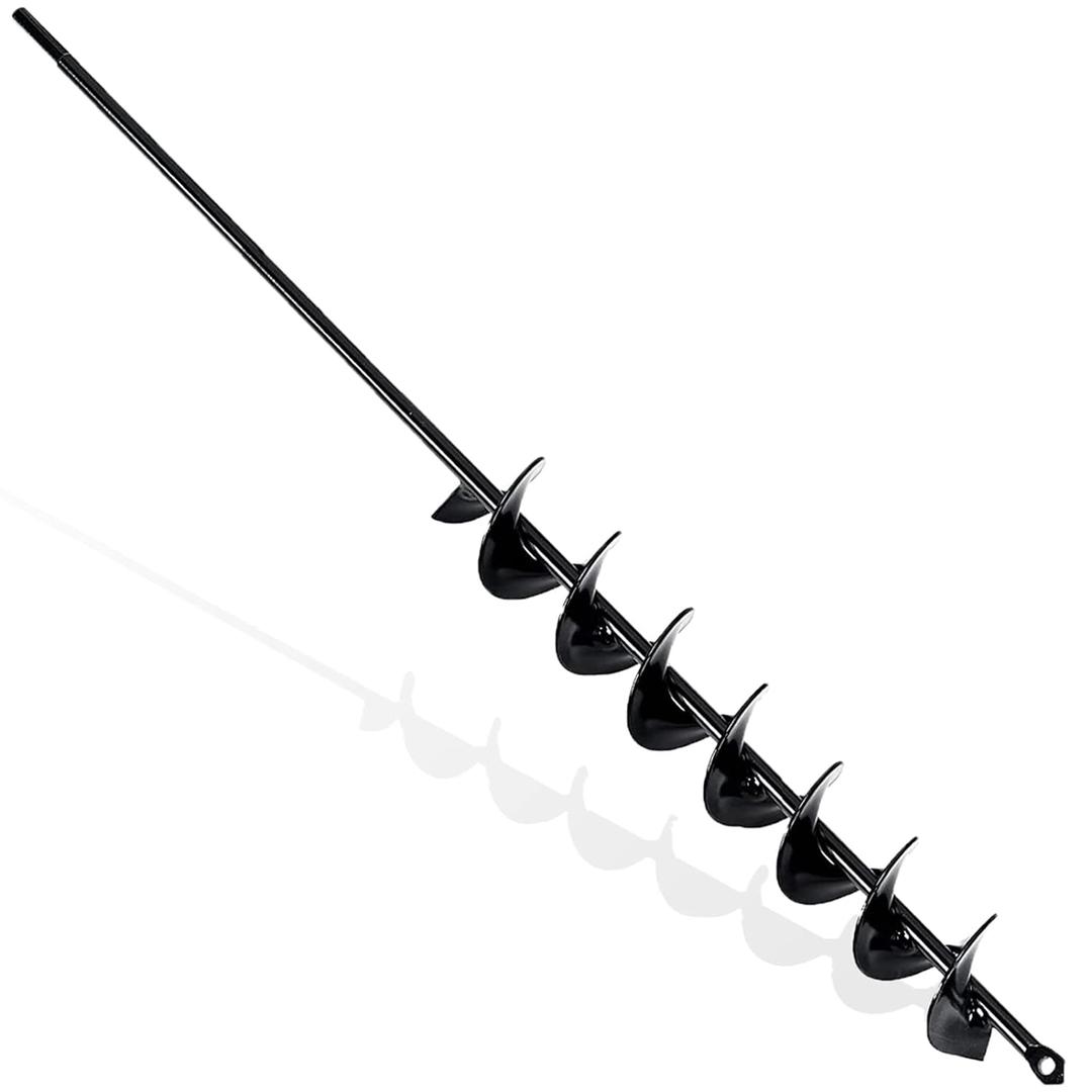 TCBWFY 2x32 Inch Auger Drill Bit for Planting - Long Handle Easy Planter Garden Auger - Bulb & Bedding Plant Augers - Post Hole Digger for 3/8Hex Drive
