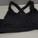 RUNNING GIRL Sports Bra for Women, Criss-Cross Back Padded Strappy Sports Bras Medium Support Yoga Bra with Removable Cups (2353D-Black, M)