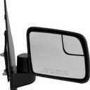 JC Whitney Passenger Side Manual Adjust Mirror for Ford Transit Connect 2011-2013 With Spotter Glass Textured JFD245R