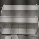 Tea Bag Organizer Storage Holder- Bamboo Countertop Teabag Display Rack 3-Tier Stackable Wall Mount Large Capacity for Pantry Kitchen Office Coffee Station (White)