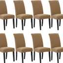 Howhic Stretch Chair Covers for Dining Room Set of 8, Removable Washable Dining Room Chair Covers, Dining Chair Slipcovers Seat Protector, Great Decor for Home and Banquet (Tan, 8 Pack)