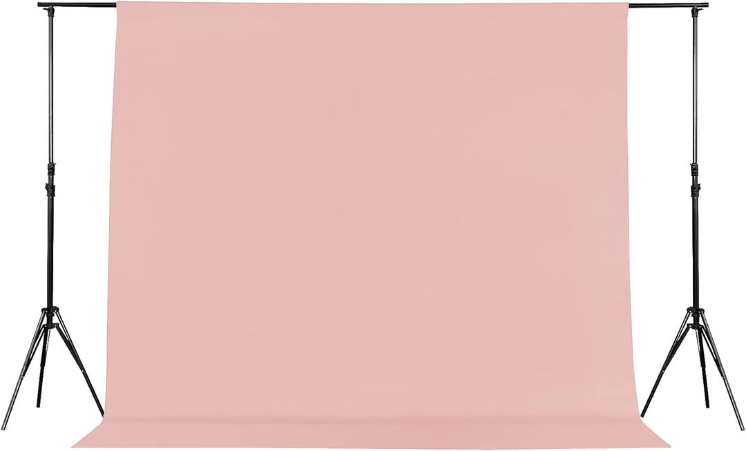 Joccun 7X10FT Light Pink Backdrop Background for Photography,Polyester Backdrop Curtain Background Screen for Photography,Photoshoot,Video Recording,Studio(6X9ft,Light Pink) (7FTx10FT)