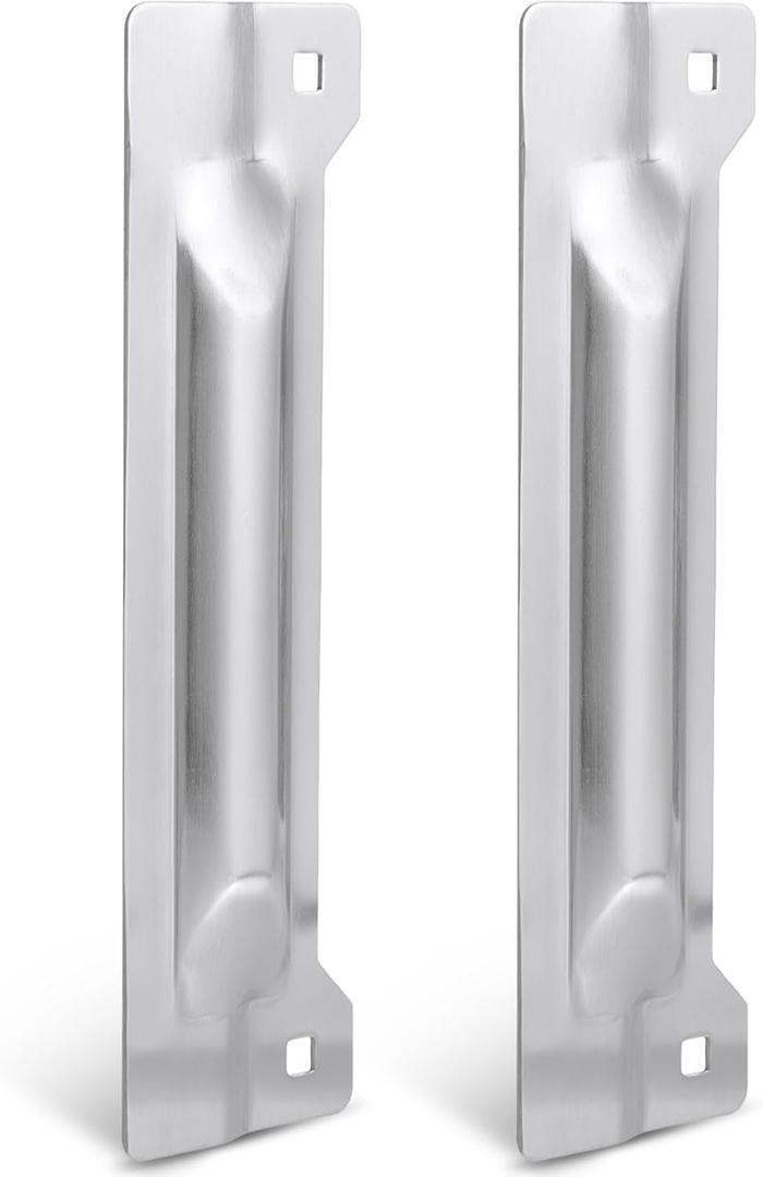 Landhoow 2 Pcs 3" x 11" Latch Guard Plate Cover Electroplated Carbon Steel Door Latch Cover Protector Door Security Strike Plate Against Forced Entry Easy to Install for Outswinging Doors