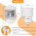 Above Ground Pool Skimmer Kit,Thru-Wall Skimmer with Accessories,Heavy Duty WallMount Pool Skimmer for Standard Pool Wall Openings,for Filter Leaves, Hair ect.(White)