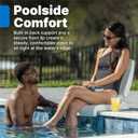 Step2 Foldable Adult Flip Seat, Portable Outdoor Chair for Poolside, Tailgating, Camping, Picnic Chair, Provides Back Support When Sitting on Ground, White