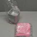 NPLUX 50 Pcs Mini Cake Pans with Lids and Spoons Aluminum Foil Mini Square Baking Cups with Lids Disposable Ramekins Cake Pans Dessert Cups for Wedding Birthday Party(Pink,5oz)