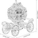 Silver Rhinestone Jewelry Box: Crystal Pumpkin Carriage Trinket Boxes Silver jewelry box Decorative Jewelry Display Ring Holder Jewellery Box for Wedding Christmas Decor
