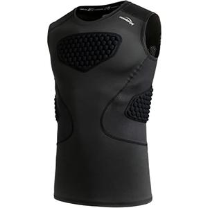 COOLOMG Youth Baseball Chest Protector Padded Compression Shirt Sleeveless Softball Football Lacrosse Rib Heart Sternum Guard XL
