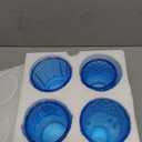 Frcctre Set of 4 Koi Fish Design Drinking Glasses, Stackable Drinking Glasses Fish Shaped Beverage Cups Juice Tumblers Drinking Water Cups Nautical Glassware for Home, Party, Blue