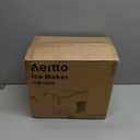 Aeitto Ice Maker Countertop 26lbs/24H, Ice Machine 8 Ice Cubes Ready in 6 Mins, 2 Sizes of Bullet Ice Portable Ice Makers with Basket & Scoop, Auto Self-Cleaning for Home/Kitchen/Office Stainless