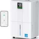 5000 Sq.Ft Most Efficient Energy Star 2025 Dehumidifier, Max 80 Pints/D Smart Compressor Dehumidifier, Smart APP WiFi Control with Drain Hose & 1.45 Gal Tank for Basement, Bedroom, Home, Bathroom