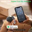 Tracker Tag 4 Packs Bluetooth Tracker, Smart Tag Locator Tracking Device, Keys Finder and Item Locator,Air Tracker Item Finders with Find My(iOS Only) Track Your Keys,Wallet,Luggage (Black)