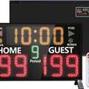 LUCKY TIME Electronic Basketball Scoreboard with Buzzer, Digital Scoreboard with Remote,Portable Score Keeper Battery Powered Score Board for Sports Games