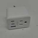 European Travel Plug Adapter, 2 Pack Foldable International Power Plug Adapter with 2 AC Outlets 3 USB Charging Ports(2 USB C), Travel Essentials