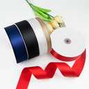 Quhora 5/8" x 100 Yards Satin Ribbon - Red Silk Ribbon with Spool - Ideal for Gift Wrapping, Floral Bouquets, Crafts, Wedding Party Decorations, Christmas and Sewing Projects