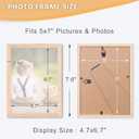 5x7 Picture Frame, OAK Wood Photo Frame with Perspex Glass for Vertical or Horizontal Tabletop Wall Display for Photos, Paintings, Posters, Artwork, Birthday Christmas Gift, Set of 2