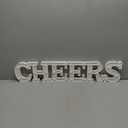 LED Cheers Sign for Home Bar 5 Pcs LED Marquee Light up Letters Battery Powered Cheers LED Sign for Wall Decor Bar Sign for Bachelorette Party Bar Beer Party (Warm White)