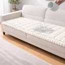 Waterproof Couch Cover for Dogs Washable,Non Slip Fuzzy Durable Couch Covers for 3 Cushion Sofa Pet Friendly Sofa Cover Dog Thick Soft Slipcovers Protector Couches Mat Bed (Beige, 27.6" x 59.06")