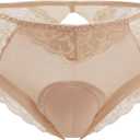 FEOYA Gaff Panties for Men Sissy Lace Hiding Briefs Tucking Transgender Underwear MTF Crossdressing Apparel Male to Female Medium