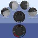 ROVATE Shower Panel Tower System with Rainfall Shower Head, Elegant Matte Black Shower Tower with Powerful Body Jets, Handheld Shower and Tub Spout, Stainless Steel Shower Column Black High Pressure