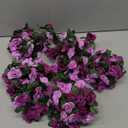 KHOYIME 5 Pack 40 FT Artificial Flower Garland, Fake Purple Roses Vines Silk Flowers Faux Plastic Outdoor Hanging Floral Ivy Garland Decoration for Wedding Arch Bedroom Home Wall Backdrop Room Decor