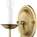 Livex Lighting 4151-01 Wall Sconce with No Shades, Antique Brass, 4.25"W x 7"H