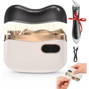 4 in 1 Automatic Electric Nail Clipper, 2026 Upgraded Nail Trimmer Kit with LED Light & Nail Scrap Storage & Professional Slant Edge Nail Clipper, Effortless Toenail Clipper for Seniors, Baby & Adults