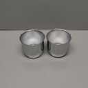 Rheedal 2Pcs 4.25inch Trailer Wheel Center Caps Push Thru 4.25" Bore 3.66" Tall for Truck SUV RV Wheel Rim, Chrome Silver Wheel Cover