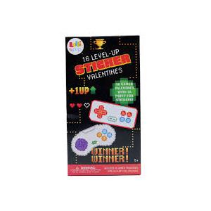 Lolli & Pip™ Video Games Sticker Valentines Day Cards, 2 Pack 