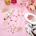 Liliaafar 344 Pcs Christmas Keychain Making Kit, Including 10 Keychain Clips 20 Extender Chain 102 Charms and Jewelry Plier for Adult DIY Crafting and Jewelry Making Christmas Party Favor Gifts