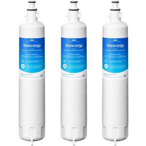 Waterdrop Replacement for GE RPWFE, RPWF (Built-in CHIP) Refrigerator Water Filter, Compatible with GFE28GYNFS, GFE28GELDS, PFE28KELDS, PFE28KYNFS, GFD28GELDS, PWE23KELDS, PWE23KMKES, 3 Filters