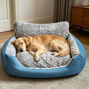 XL Large Dog Bed,47"x35"x14.5" High Backrest Bolster Sofa, Dual-Sided All Season Plush Pet Bed, Non-Slip Base & Washable Design for Extra Large Dogs, Up to 99 lbs