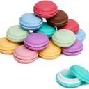 Juvale Macaron Pill Case - Macaron Jewelry Holder & Pill Box - Durable Mini Plastic Containers with Lids - 8 Colors, 1.7 in - Pack of 16