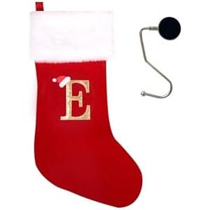 infleesh 20 Inches Monogrammed Christmas Stockings with Letters,Super Soft Christmas Stockings Large Monogram Stockings Red Letter Stockings for Christmas Holiday Xmas Gift…