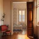 Crystal Beaded Curtain for Doorway, Wave Pattern 45 Strands Clear, 35.5"W x 79"L