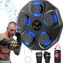 Music Boxing Machine, Interactive Punching Trainer with Boxing Gloves, Large Size Wall Mounted Electronic Boxing Target for Adults Kids, 9 Modes & 9 Speeds