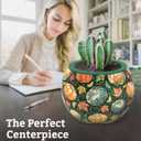 PieceRelax 3D Puzzle Planter 80 Pieces - Flower Pot - Hello Pumpkin Season, for Mom, Home Decor Flower Pots for Indoor Cactus, Succulents Pots [K1107]