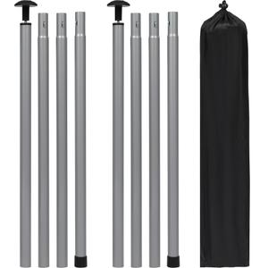 REDCAMP Heavy Duty 82in Adjustable Tent Poles Set of 2 Portable Tarp Poles | Set of 2 Heavy Duty Aluminum Lightweight Hammock Tent Tarp Shelter Poles Canopy Rain Cover, 82", With Rope & Hook